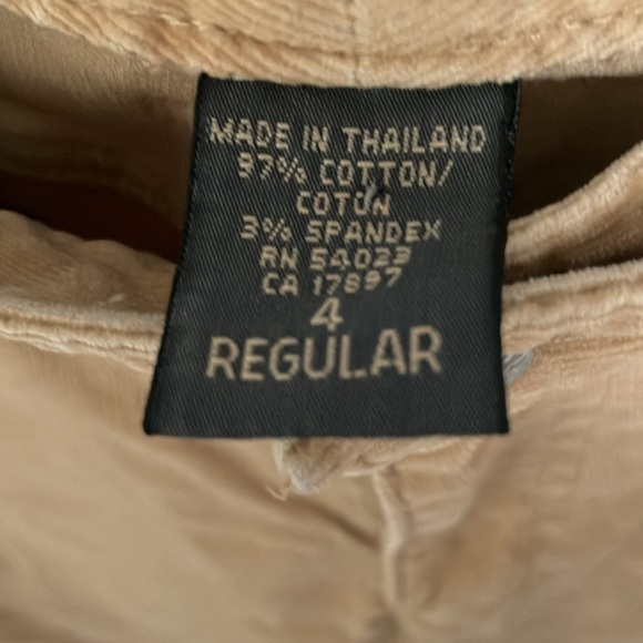 Banana Republic: Tan Stretch Corduroy Bootcut Pants- 4 Regular - Picture 3 of 16